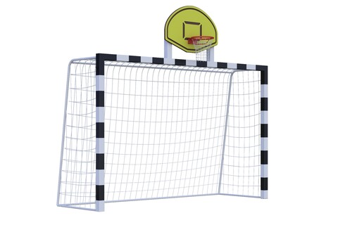 Ворота для мини-футбола с баскетбольным кольцом (сетка в комплекте) СП-1.56.1
