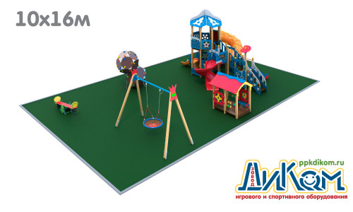 3D проект детской площадки 160м2