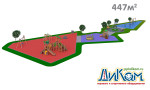 3D проект детской площадки 447м2