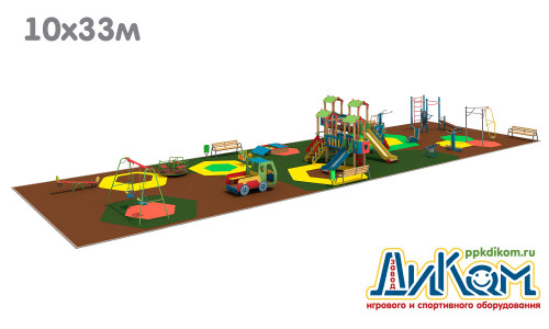 3D проект детской площадки 330м2