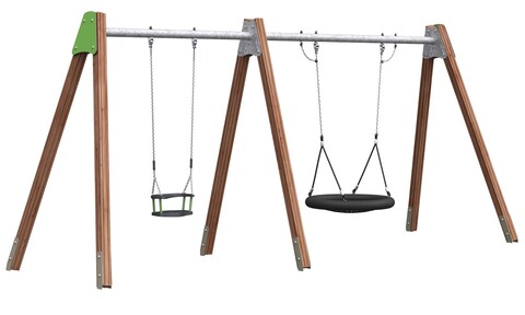 Качели  на цепном подвесе "Комби-1" КАЧ-1.18.1