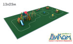 3D проект детской площадки 325м2