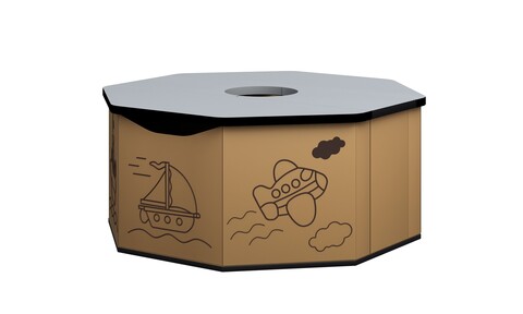 Ящик для игрушек в ТН круглый (HDPE) ТН-ящик-круглый