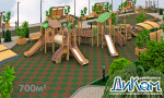 3D проект детской площадки 700м2