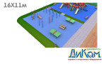 3D проект детской площадки 1470м2