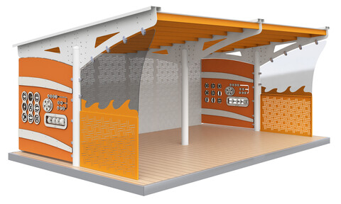 Теневой навес (26м2) ТН-1.30