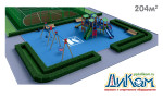 3D проект детской площадки 748м2
