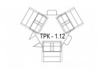 Тренажерная беседка на 3 тренажера (в составе ТР-1.67, ТР-1.62.1, ТР-1.64.1 с изменяемой нагрузкой) ТРК-1.12