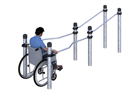 Брусья разноуровневые - для инвалидов и лиц с ОВЗ W-07-001