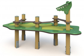 Детская деревянная песочный столик "Крокодил" МФ-1.101