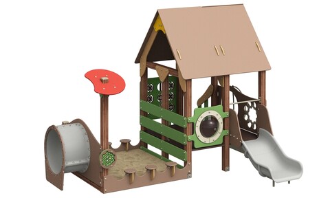 Песочница с горкой "Кантри" МФ-1.253