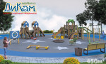3D проект детской площадки 450м2
