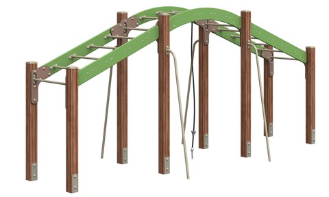 Рукоход двойной "Пирамида" РУ-1.4