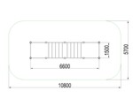 Рукоход классический двухуровневый из 6 турников W-01-002