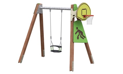 Качели на цепном подвесе (брус) КАЧ-1.8.1